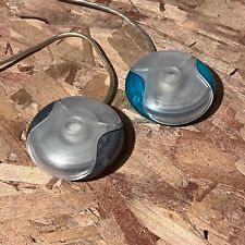LOT OF 2 Vintage Apple M4848 Blueberry + Graphite iMac Hockey Puck USB Mouse picture