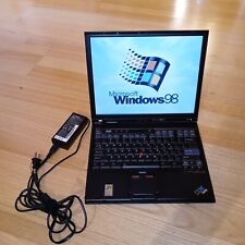 IBM Thinkpad T40 vintage laptop 14 inch Screen, 40GB HD, Windows 98 SE picture