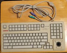 Vintage Compaq MX 11800 Cherry Brown Mechanical PS/2 Keyboard w/ Trackball WORKS picture