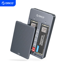 ORICO Dual Bay RAID M.2 NGFF SATA SSD Hard Drive Enclosure USB3.2 Type C 10Gbps picture