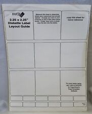 Vintage Computer Printer Floppy Disc Diskette Labels 19 sheets 2.25 x 2.25