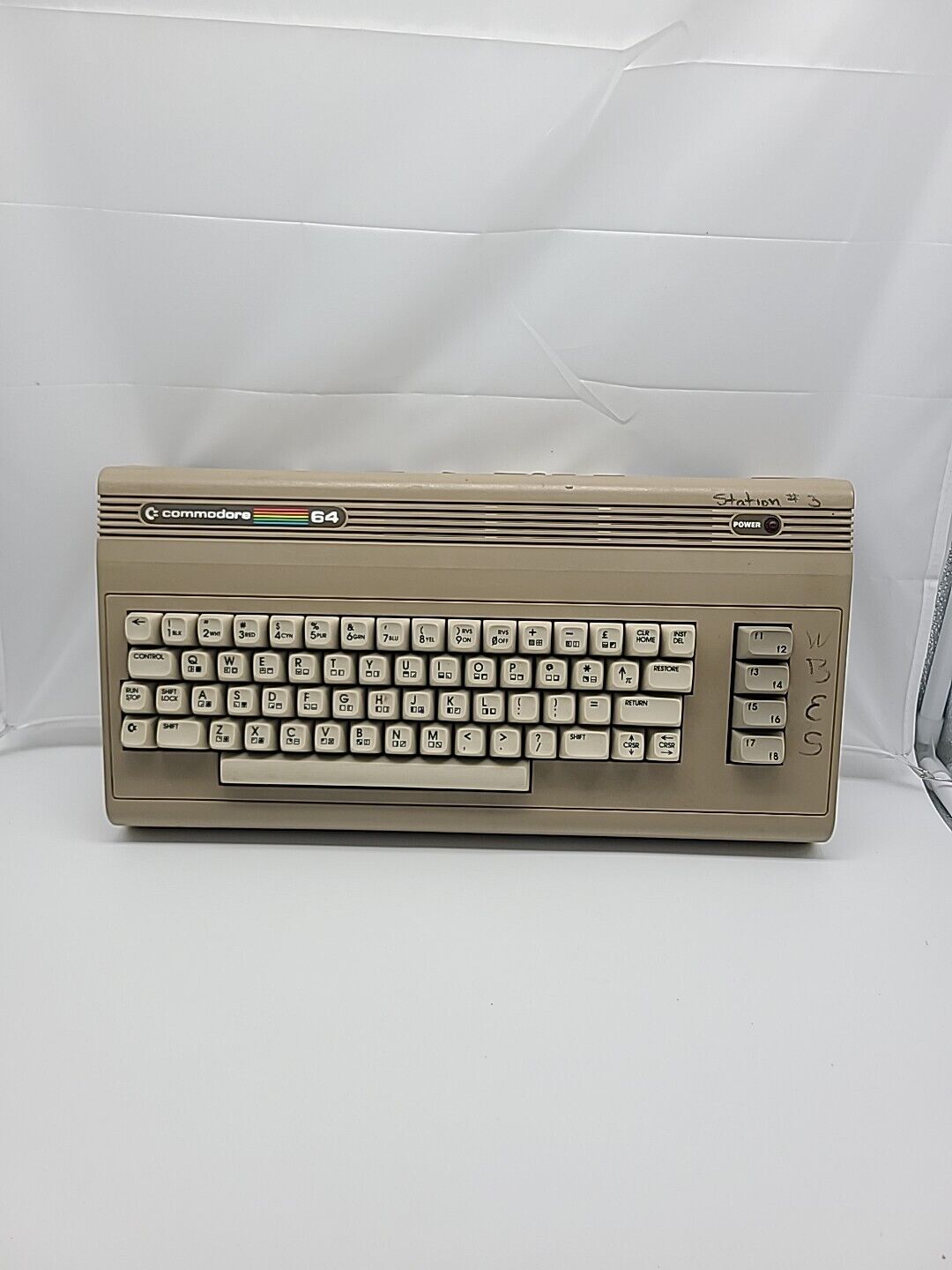 Commodore 64 Keyboard Brown Authentic Vintage  UNTESTED.