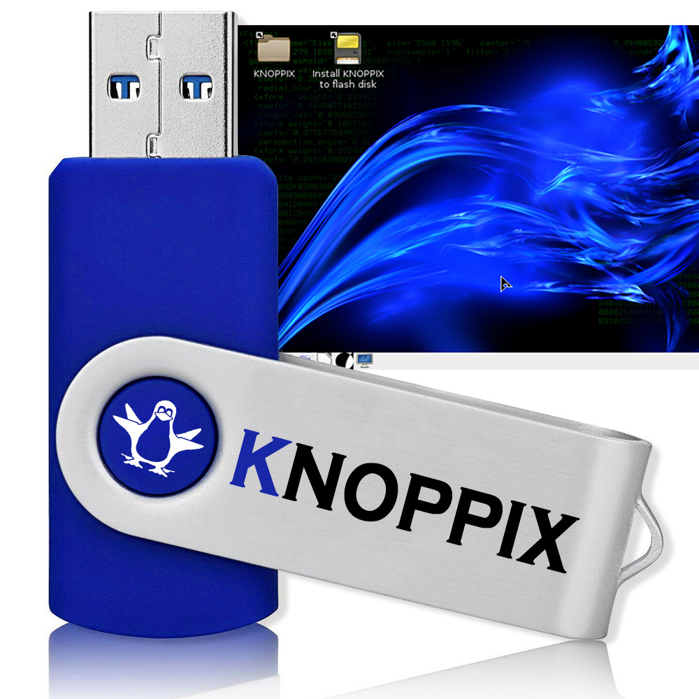 Knoppix 9.1 USB | Ultimate Recovery, Vast Tools & Easy Linux Exploration | PC