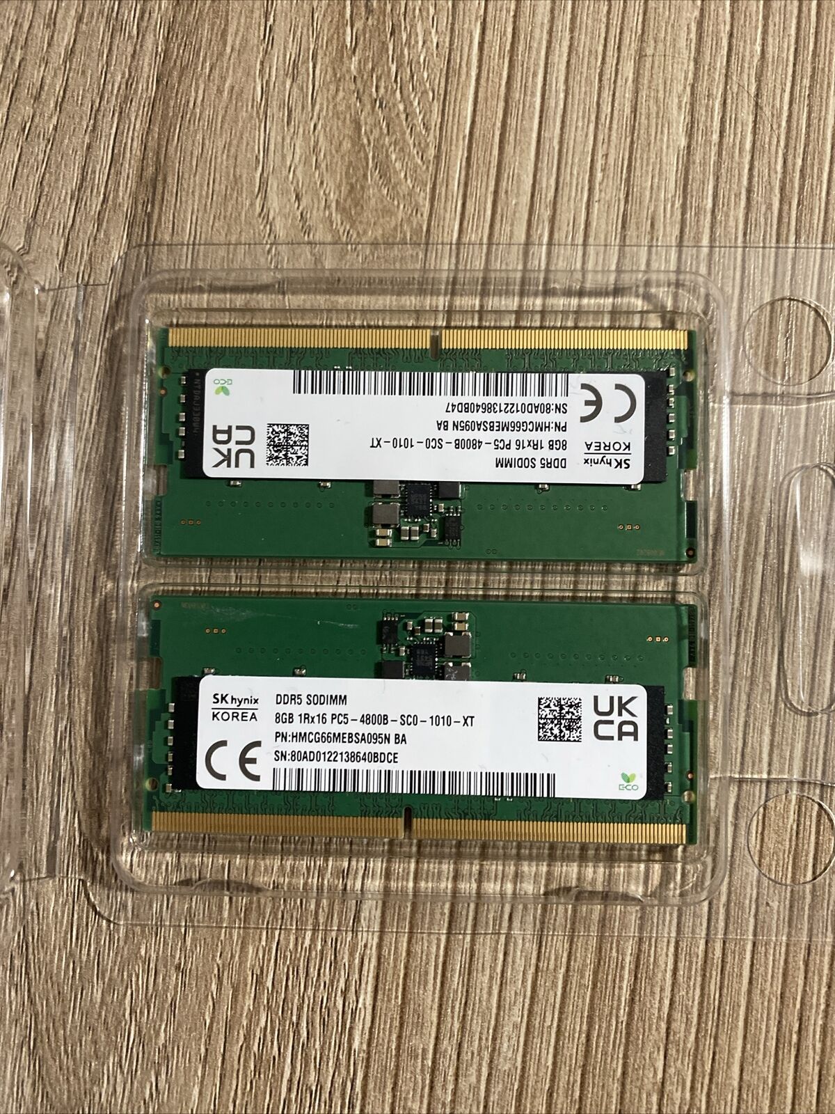(Lot of 2) SKhynix 8GB 1Rx16 PC5-4800B DDR5 SODIMM Memory RAM