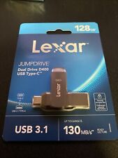 Lexar JumpDrive Dual Drive D400 128GB USB 3.1 Type-C Flash Drive, Silver picture