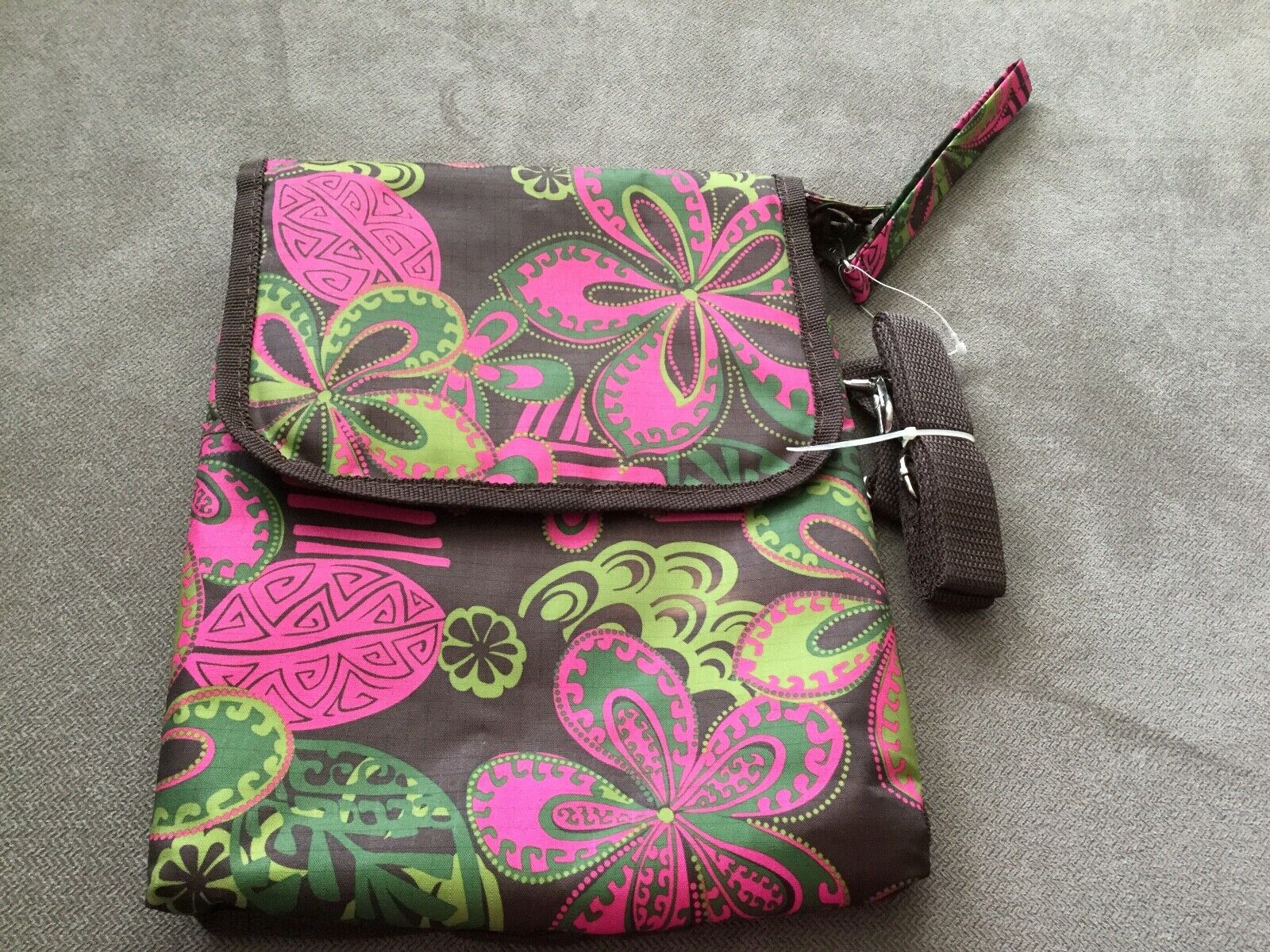 Vtg iPad Tablet Carrying Pouch Bag Case Boho Style W/ Wrist Handle AS IS