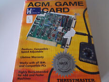 Vintage Thrustmaster ACM Game Card in Box w Control Knob, Software, Instructions picture
