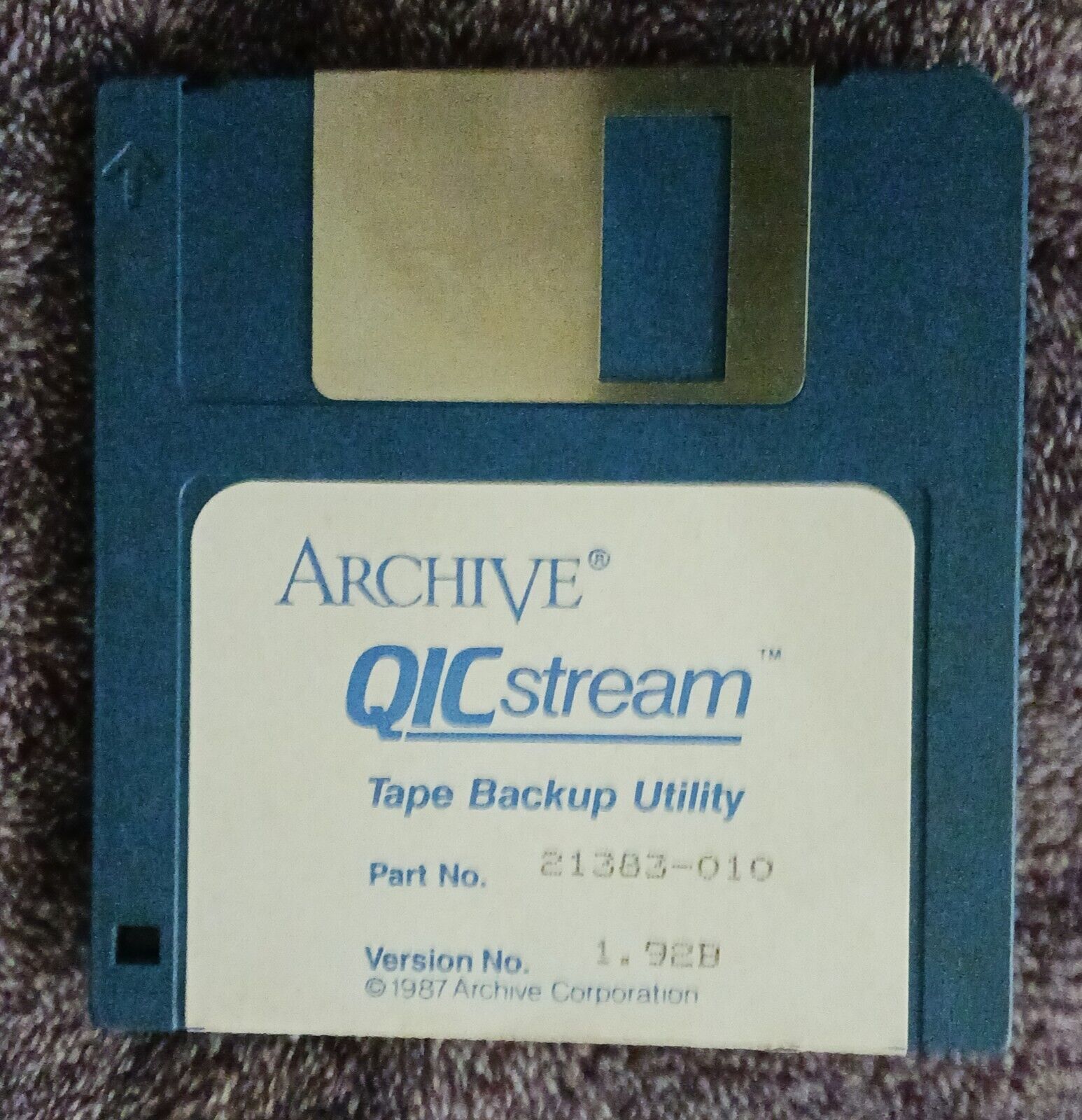 RARE VINTAGE Archive Tape Drive Utility Ver 1.92B Driver Software QIC Stream