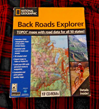 VTG RARE National Geographic TOPO Maps, Back Roads Explorer 18 CDs All 50 States picture