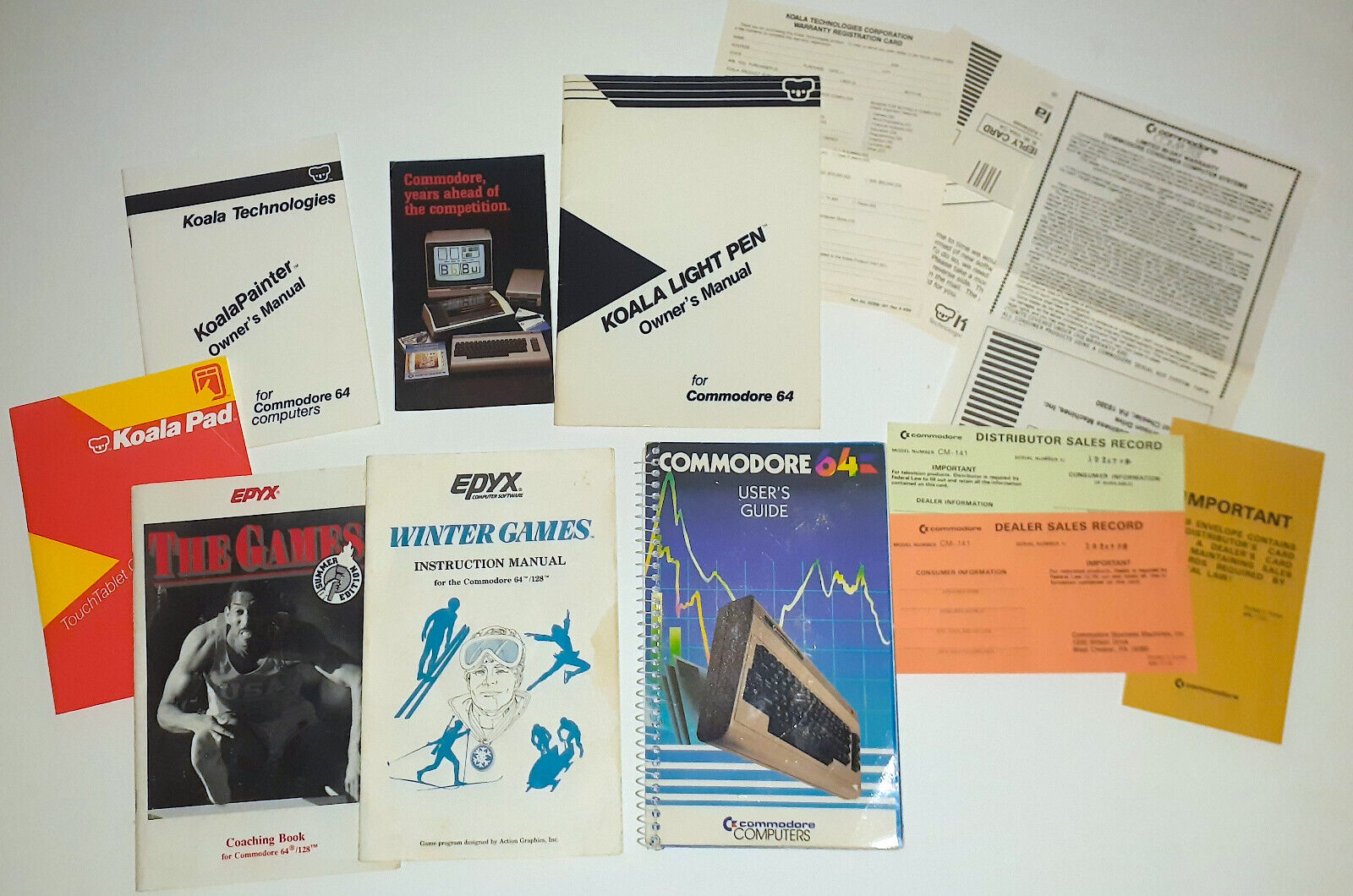 Vintage Commodore C64 Book Lot First Edition 8th Printing User's Guide