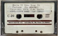 Vintage 1978 Apple 2 II Slow Scan TV software from Microsette on cassette tape picture