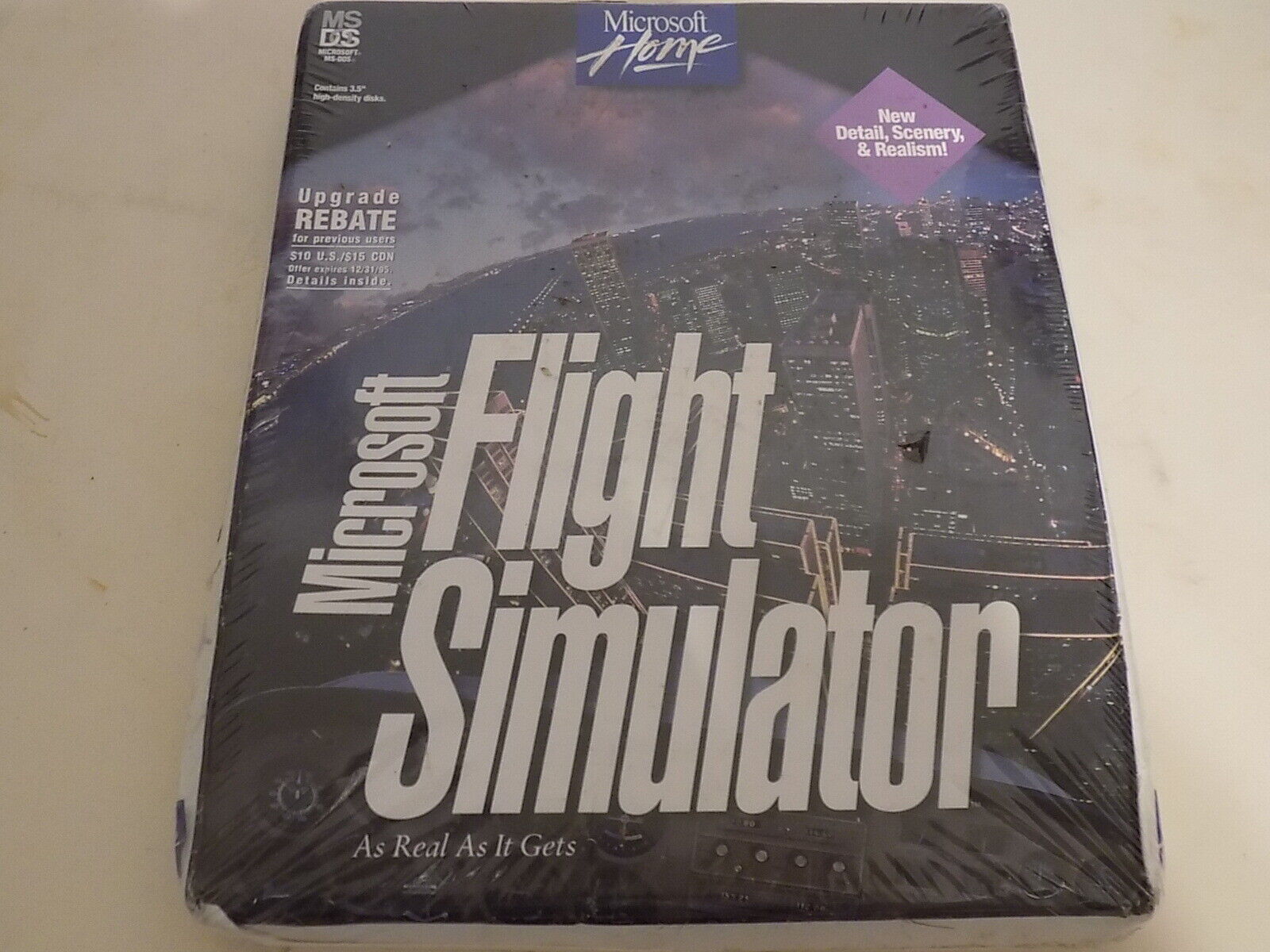 Vintage SEALED Microsoft Flight Simulator 5.1 on 3.5 Disks 1995