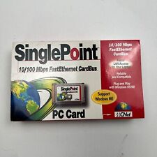 SinglePoint 10/100 Mbps FastEthernet CardBus PC Card Vintage Computer Equipment picture