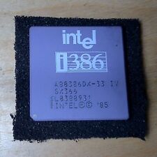 Intel i386 A80386DX-33 IV SX366 33MHz vintage CPU GOLD picture