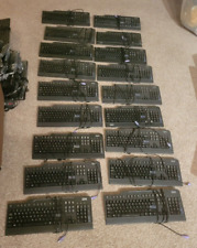 LOT of 18 Black IBM KB-0225 and SK-8820 Vintage Wired Keyboard picture