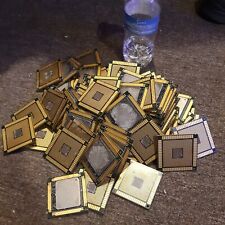 SCRAP GOLD RECOVERY CPU PINS FINGERS 80 LARGE INTEL CPU's VINTAGE LOT TITANIUM picture