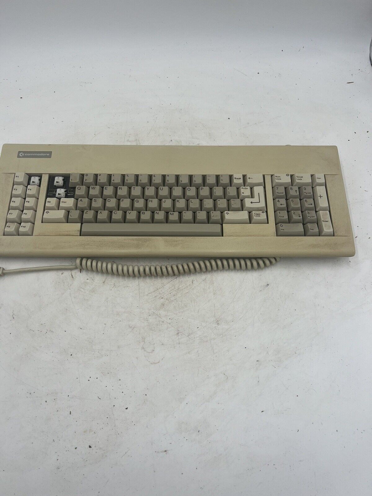 Vintage Commodore Computer Keyboard 5 Pin Plug Untested As Is
