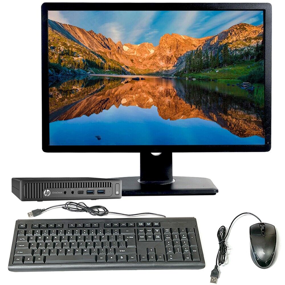HP i5 Desktop Computer PC Intel Core 8GB 256GB SSD Wi-Fi 22in LCD Windows 10