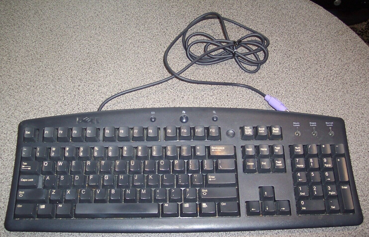 Vintage DELL PS/2 104-Key PC Windows Desktop Keyboard RT7D00 Wired Black working