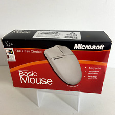 Vintage MICROSOFT Basic Mouse 1.0 PS/2 Windows 98 2000 Computer Wired picture