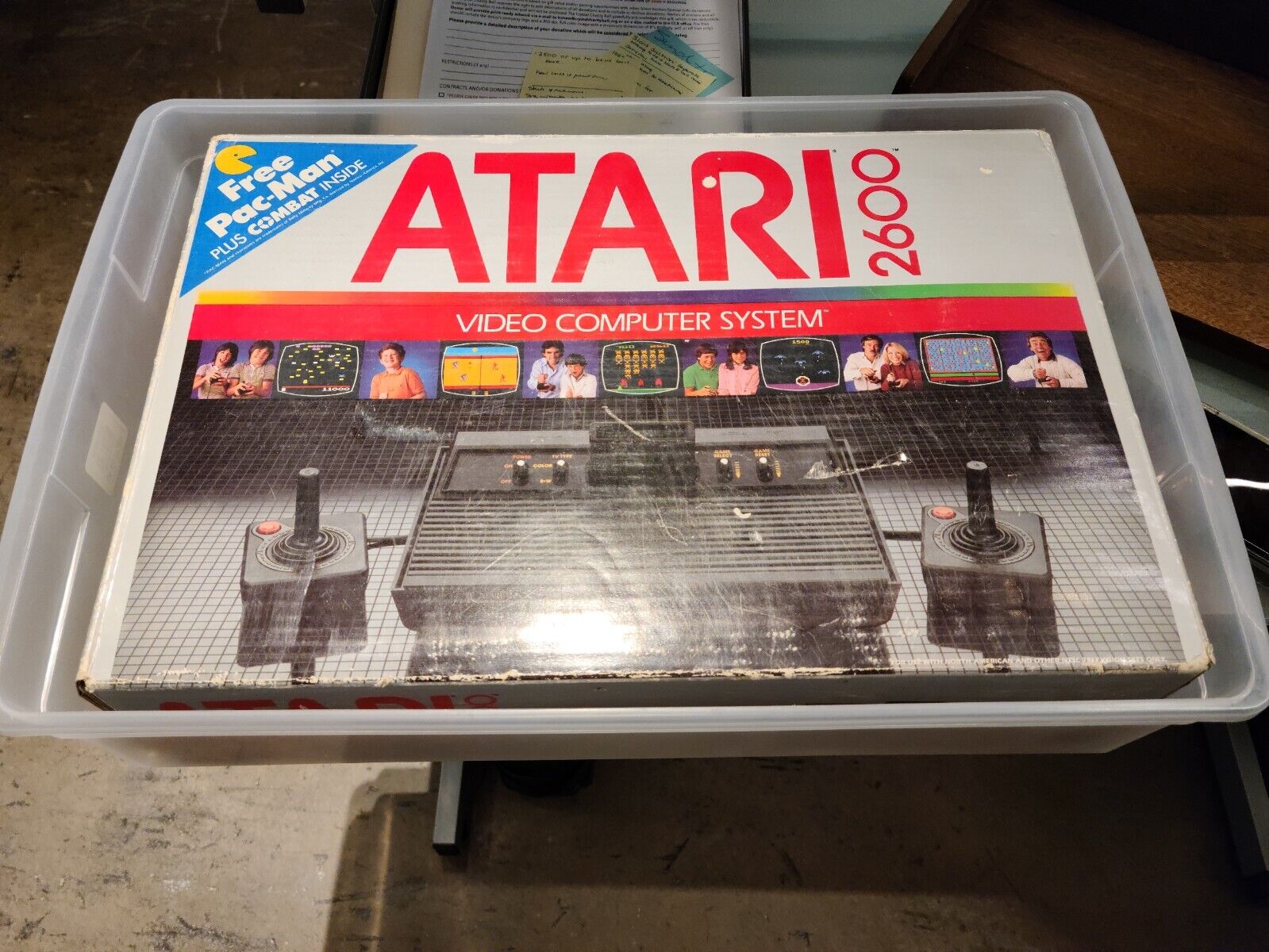 ATARI 2600 Console -BRAND NEW, NEVER OPENED - includes free Pac-Man & Combat