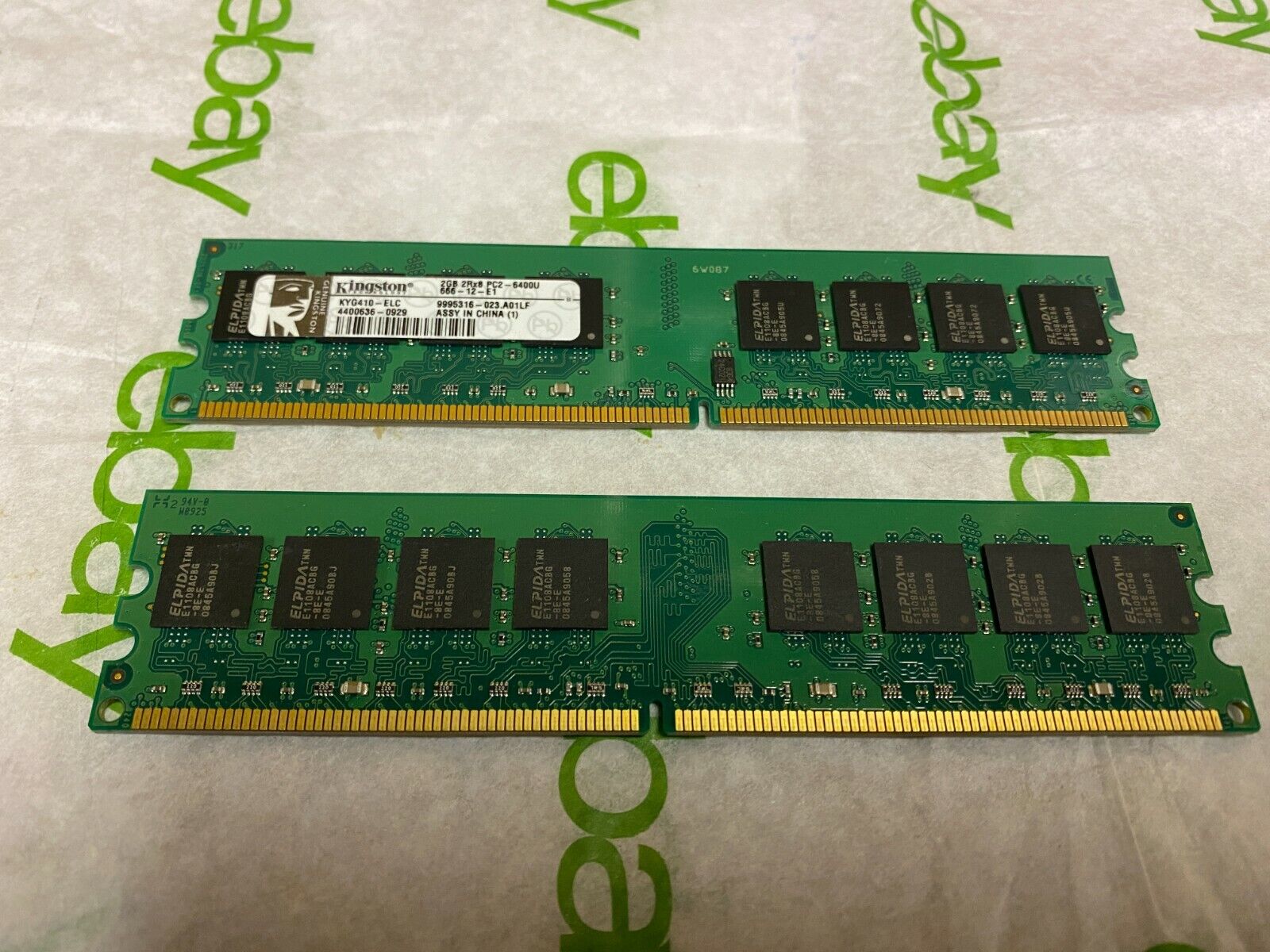Kingston 4GB 2x2GB PC2 6400U 2RX8 DDR2 800MHz Memory RAM DIMM Desktop 240pin