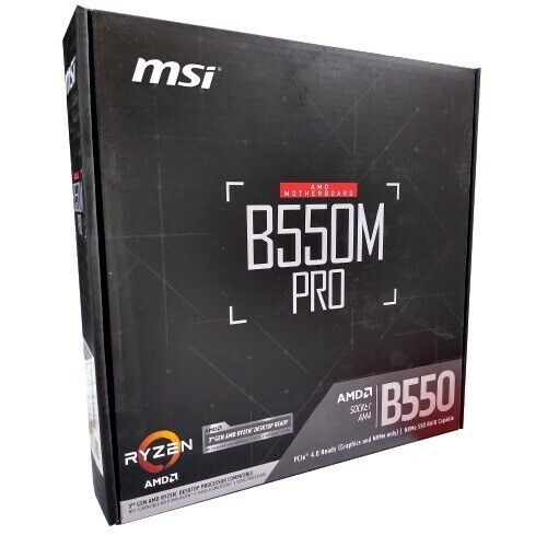MSI AMD B550M PRO Socket AM4 Micro ATX DDR4-SDRAM MOTHERBOARD 