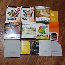Vintage Lot Of Computer Programs,  Booklets & softwares. Microsoft, Macintosh. picture