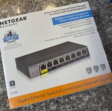 Netgear GS108T-300NAS 8-Port Gigabit Ethernet Smart Managed Pro Switch - SEALED picture