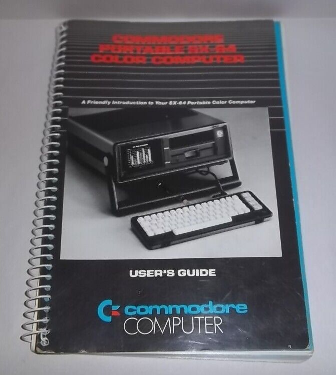 Vintage Commodore Portable SX-64 Color Computer User's Guide Manual