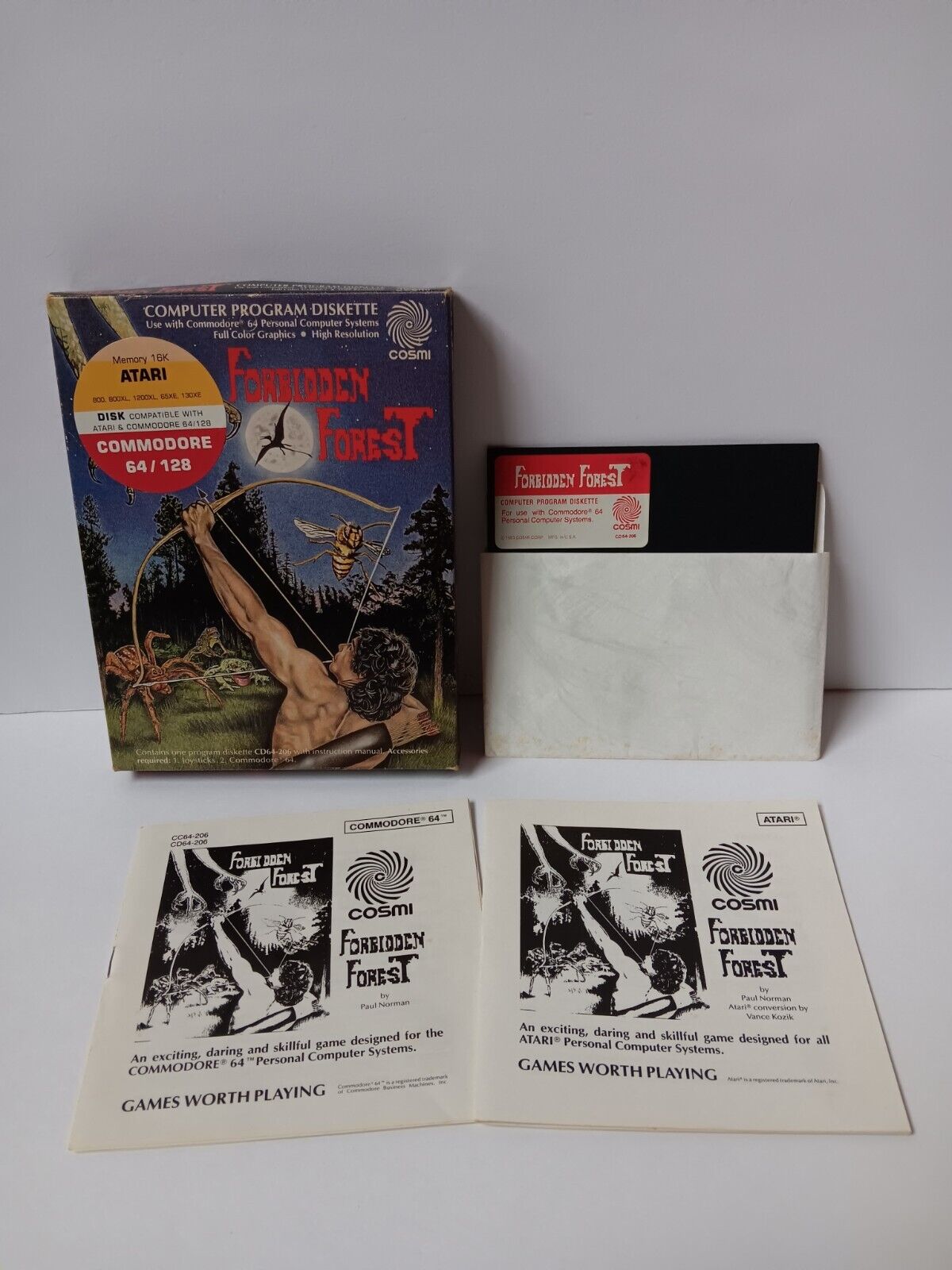 Commodore 64/Atari Forbidden Forest Computer Game Software Tested/Works
