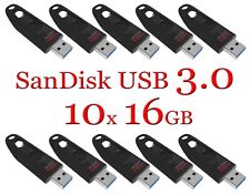 Lot 10x SanDisk Cruzer ULTRA USB 3.0 16GB USB flash thumb drive SDCZ48-016G 16 picture