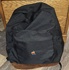 Vintage Apple Multicolored Logo Back Pack w/ suede leather bottom picture