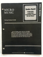 Vintage Radio Shack TRS-80, 26-1902 Micro Music Software Manual, 8 pages picture