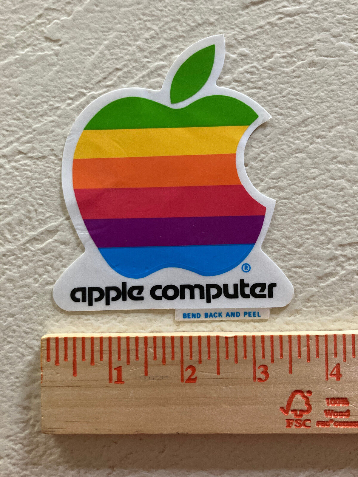 Apple Macintosh Computer Logo Rainbow Decal Stickers Vintage 80s