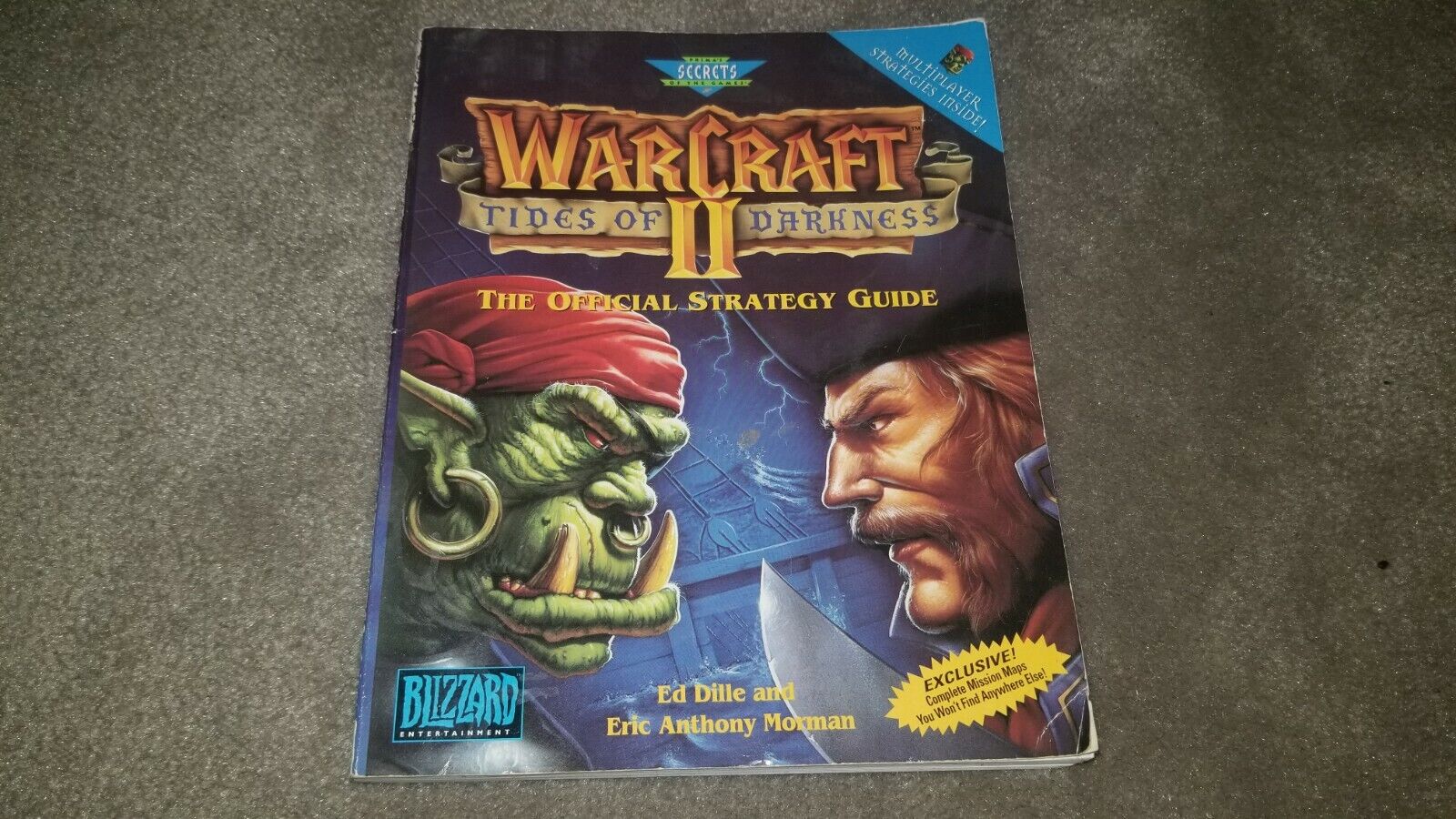 Vintage 1996 WarCraft II, Tides of Darkness computer game manual, 238 pages