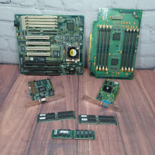 Lot of Vtg. IBM/Intel PC Motherboard / RAM Parts + VGA Card Socket 7 - UNTESTED picture
