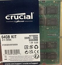 Crucial RAM 64GB Kit (2X32Gb) DDR4 3200Mhz SODIMM Laptop Ram picture