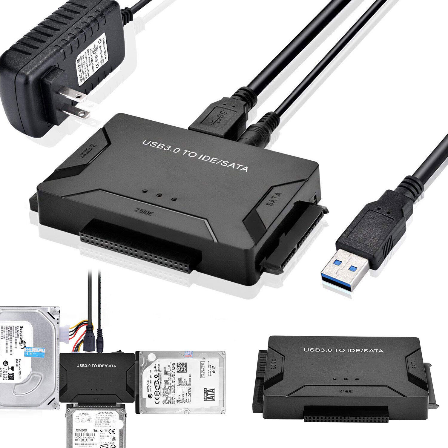 USB 3.0 to IDE/SATA Converter Adapter Kit For 2.5\