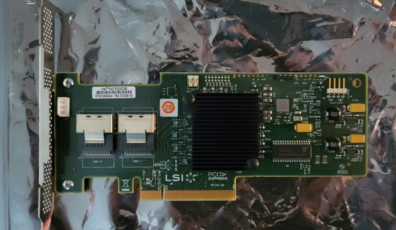 6GB/S LSI MegaRAID SAS 9240-8i 8 Port RAID Controller Card PCI-E Intel RS2WC080