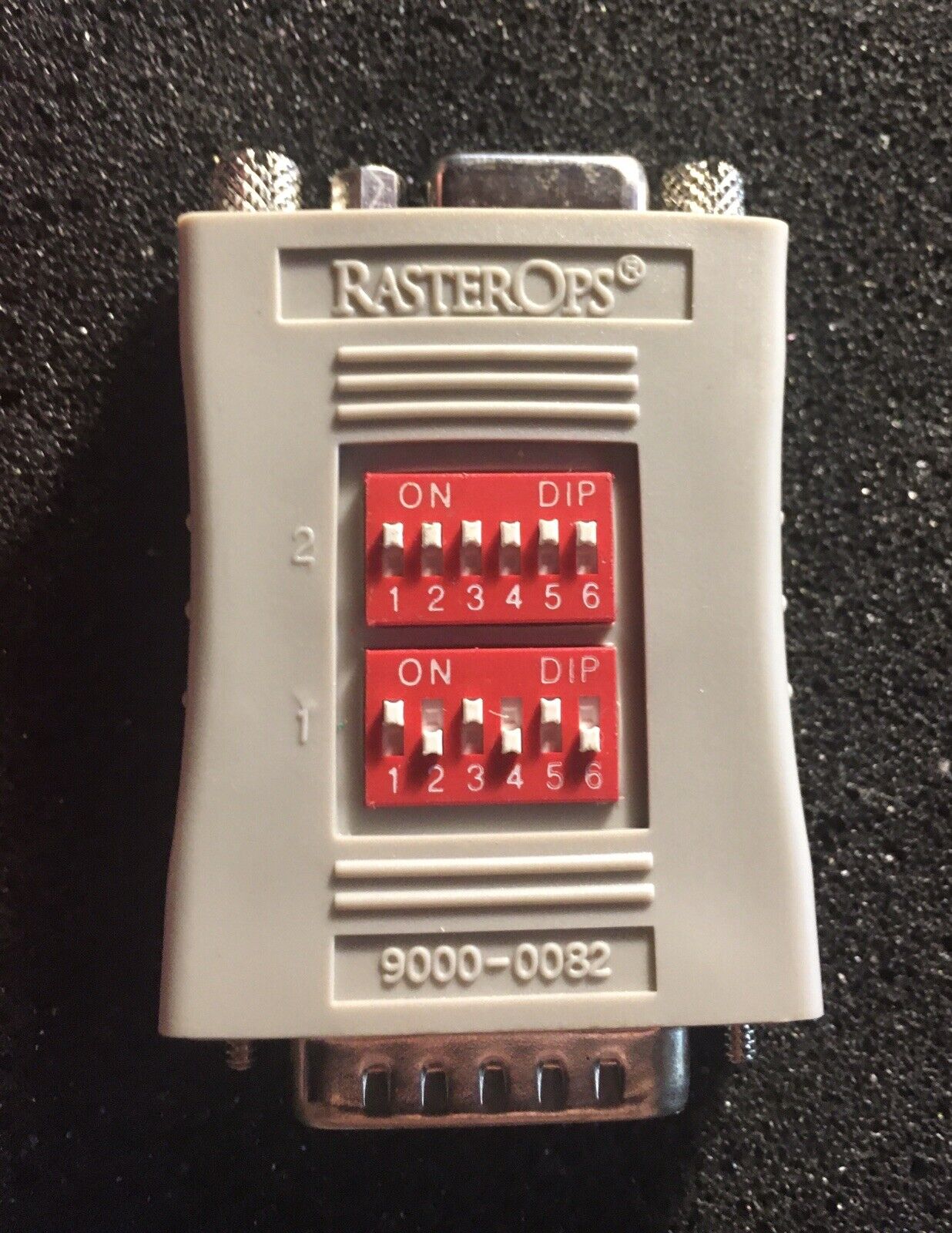 Vintage RastorOps dip-switch Resolution Display Connector - Apple Mac