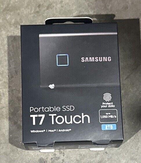 Samsung T7 Touch 2TB Portable External SSD - Black (MU-PC2T0K/WW)