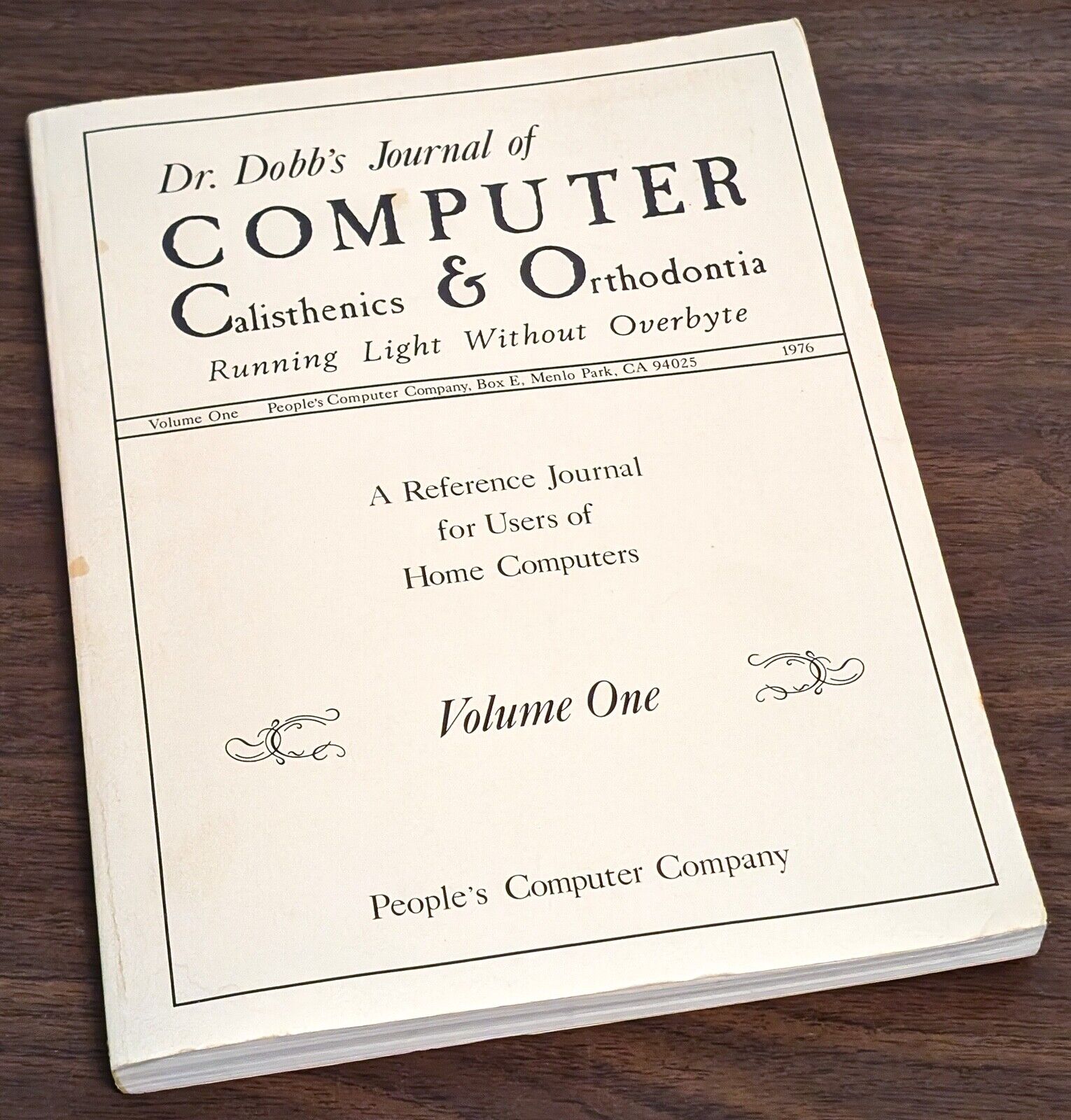 1976 Dr Dobb's Journal vol 1 MITS Altair COSMAC Elf Apple 1 Steve Jobs DEC PDP-8