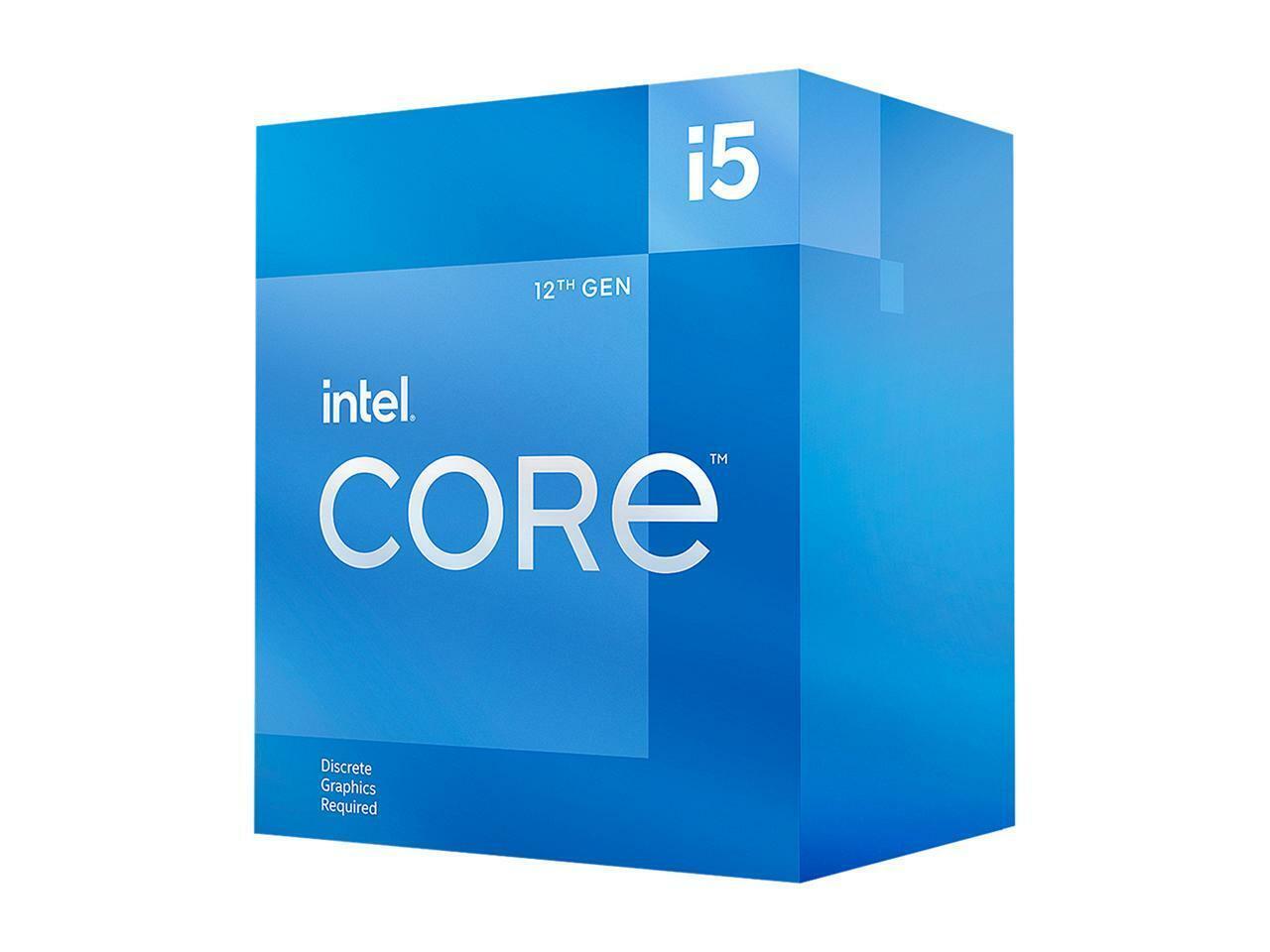 Intel Core i5-12400F 12th Gen Alder Lake 6 Core 2.5GHz LGA 1700 65W CPU Proce...