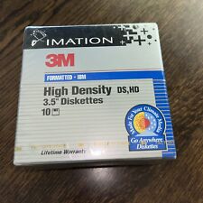 Vintage 1997 Imation 3M High Density 12881 3.5in. Floppy Disk 10 New Sealed picture