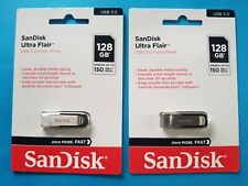 NEW - Lot of 2 SanDisk 128GB Ultra Flair USB 3.0 Flash Drive picture