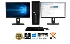HP or Dell Desktop Computer 16GB 2TB 512GB SSD Core i5 Windows 10 PC 24