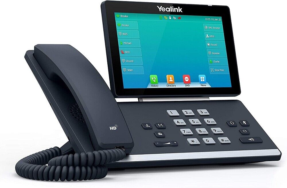 Yealink T57W IP Phone, 16 VoIP Accounts. 7-Inch Touch Screen w/o Power Adapter