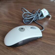 Nice Vintage White/Black Logitech Premium Optical Wheel Mouse M-BT58 USB Wired picture