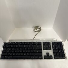 TESTED AND WORKS Vintage Apple Pro USB Wired Keyboard Clear Black 2000 picture